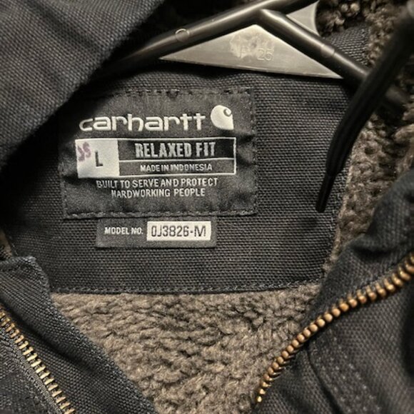 Carhartt Men's Relaxed Fit Washed Duck Sherpa-Lined Utility Jacket - Picture 4 of 6